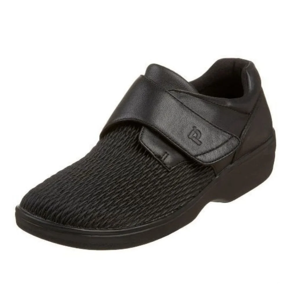 Women's Propét Black Hook & Loop Flats Loafers Size 8.5